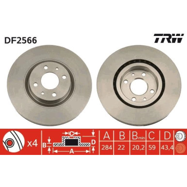 Bremsscheibe DF2566 Bremsscheibe DF2566