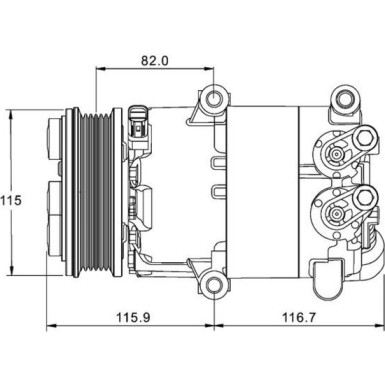 Kompressor, Klimaanlage ACP 1332 000P Kompressor, Klimaanlage ACP 1332 000P