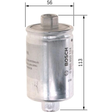 BOSCH Kraftstofffilter 0 986 450 124