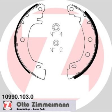 Zimmermann Bremsbackensatz 10990.103.0
