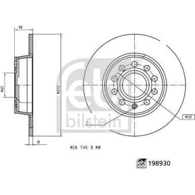 Bremsscheibe 198930 Bremsscheibe 198930