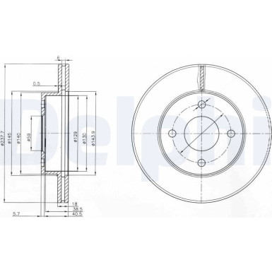 Delphi Bremsscheibe BG3763 Delphi Bremsscheibe BG3763