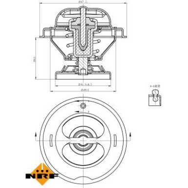 NRF Thermostat, Kühlmittel EASY FIT 725062
