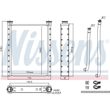 Nissens Wärmetauscher, Innenraumheizung FIRST FIT 707172 Nissens Wärmetauscher, Innenraumheizung FIRST FIT 707172
