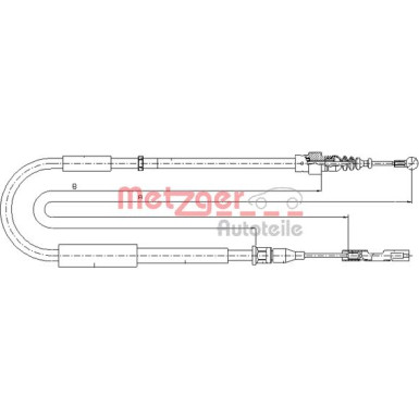 Metzger Seilzug, Feststellbremse 10.7514