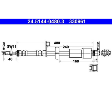 Bremsschlauch 24.5144-0480.3 Bremsschlauch 24.5144-0480.3