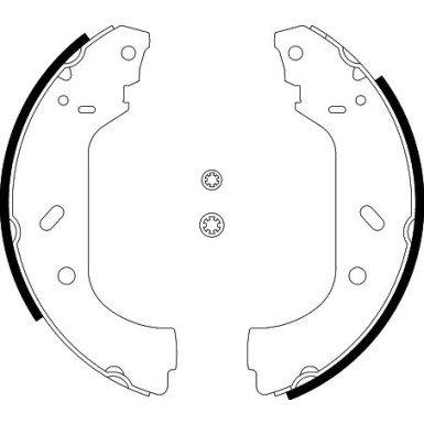 Hella Bremsbackensatz 8DB 355 001-641 Hella Bremsbackensatz 8DB 355 001-641