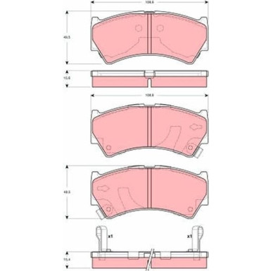 TRW Bremsbelagsatz, Scheibenbremse GDB3275