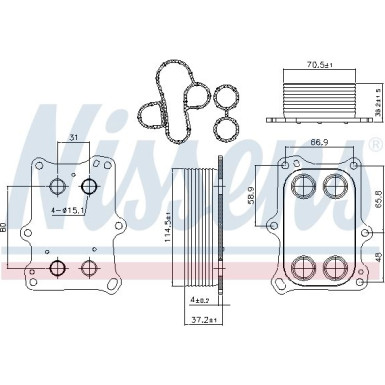 Nissens Ölkühler, Motoröl FIRST FIT 90969