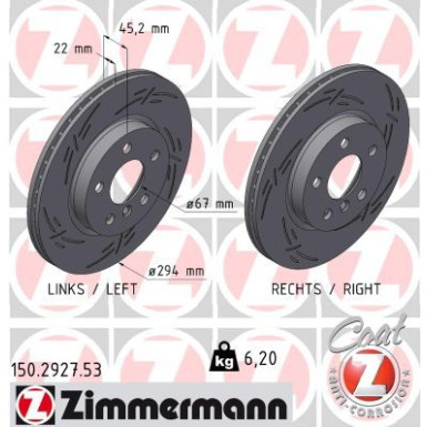 Zimmermann Bremsscheibe BLACK Z 150.2927.53