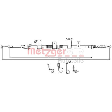 Metzger Seilzug, Feststellbremse 17.2301