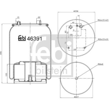 FEBI BILSTEIN 46391 Federbalg, Luftfederung