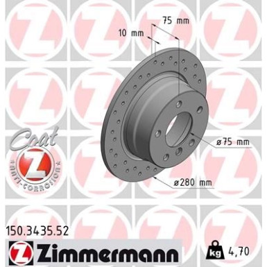 Zimmermann Bremsscheibe SPORT Z 150.3435.52