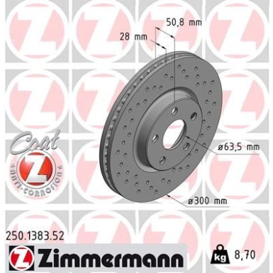 Bremsscheibe 250.1383.52 Bremsscheibe 250.1383.52