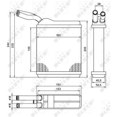 Wärmetauscher, Innenraumheizung 52134 Wärmetauscher, Innenraumheizung 52134