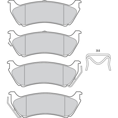 Bremsbelagsatz, Scheibenbremse 302840 Bremsbelagsatz, Scheibenbremse 302840