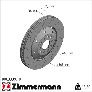 Bremsscheibe 100.3339.70 Bremsscheibe 100.3339.70