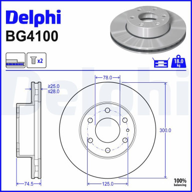 Delphi Bremsscheibe BG4100
