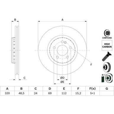 Bremsscheibe 0 986 479 H43 Bremsscheibe 0 986 479 H43