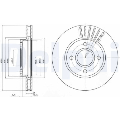 Delphi Bremsscheibe BG2699 Delphi Bremsscheibe BG2699