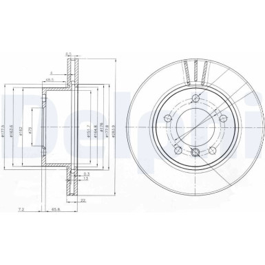 Delphi Bremsscheibe BG3899C