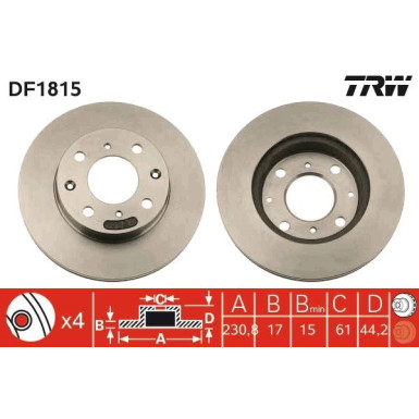 Bremsscheibe DF1815 Bremsscheibe DF1815