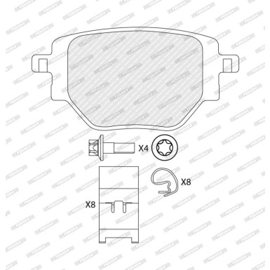 Ferodo Bremsbelagsatz, Scheibenbremse PREMIER ECO FRICTION FDB5196
