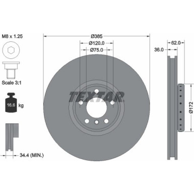 Textar Bremsscheibe PRO+ 92266425