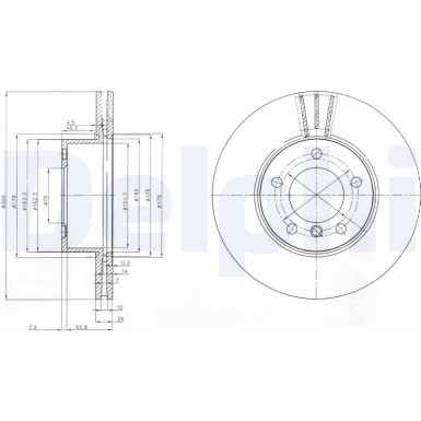 Delphi Bremsscheibe BG3998C