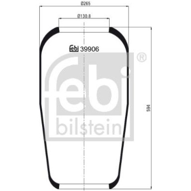 FEBI BILSTEIN 39906 Federbalg, Luftfederung