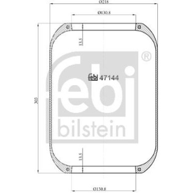 FEBI BILSTEIN 47144 Federbalg, Luftfederung