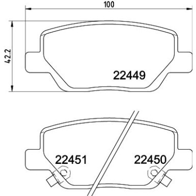 Bremsbelagsatz, Scheibenbremse 8DB 355 025-861 Bremsbelagsatz, Scheibenbremse 8DB 355 025-861