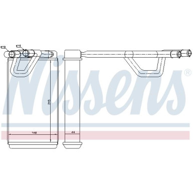 Nissens Wärmetauscher, Innenraumheizung 72208