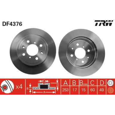 Bremsscheibe DF4376