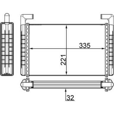 Mahle Wärmetauscher, Innenraumheizung BEHR AH 119 000S