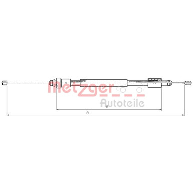 Metzger Seilzug, Feststellbremse 10.4705 Metzger Seilzug, Feststellbremse 10.4705