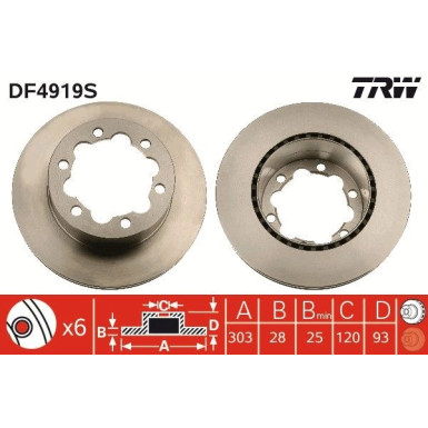 Bremsscheibe DF4919S Bremsscheibe DF4919S