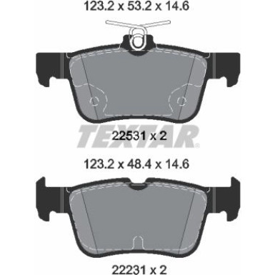 TEXTAR 2253105 Bremsbeläge TEXTAR 2253105 Bremsbeläge