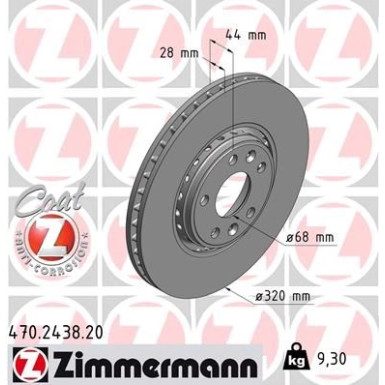 Zimmermann Bremsscheibe Coat Z 470.2438.20