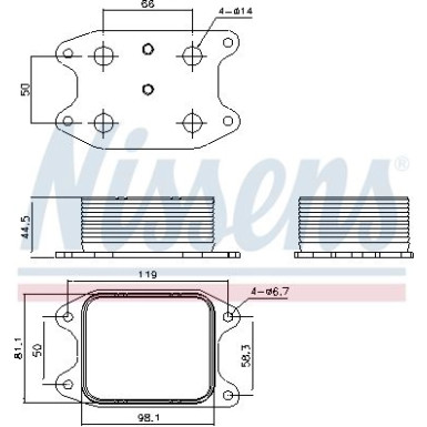 Nissens Ölkühler, Motoröl FIRST FIT 90810