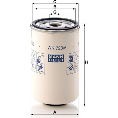 Kraftstofffilter WK 723/6 Kraftstofffilter WK 723/6