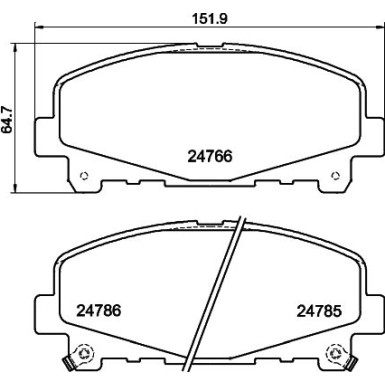 Hella Bremsbelagsatz, Scheibenbremse 8DB 355 013-881