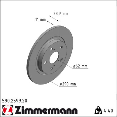 Bremsscheibe 590.2599.20 Bremsscheibe 590.2599.20