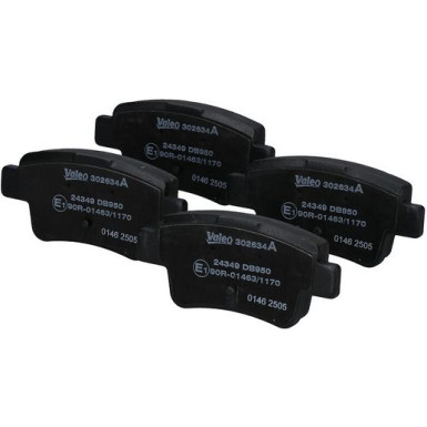 Valeo Bremsbelagsatz, Scheibenbremse EXPERT 302634A Valeo Bremsbelagsatz, Scheibenbremse EXPERT 302634A