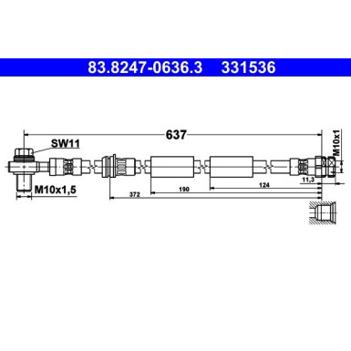 Bremsschlauch 83.8247-0636.3 Bremsschlauch 83.8247-0636.3