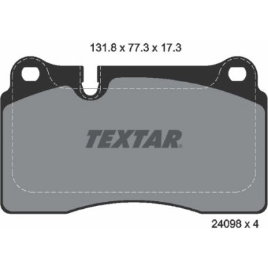 Textar Bremsbelagsatz, Scheibenbremse 2409801 Textar Bremsbelagsatz, Scheibenbremse 2409801