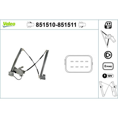 Valeo Fensterheber 851511