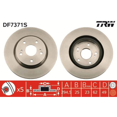 Bremsscheibe DF7371S