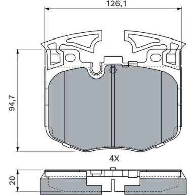 Bremsbelagsatz, Scheibenbremse 0 986 460 060 Bremsbelagsatz, Scheibenbremse 0 986 460 060