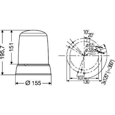 Hella Blitz-Kennleuchte 2RL 008 181-111